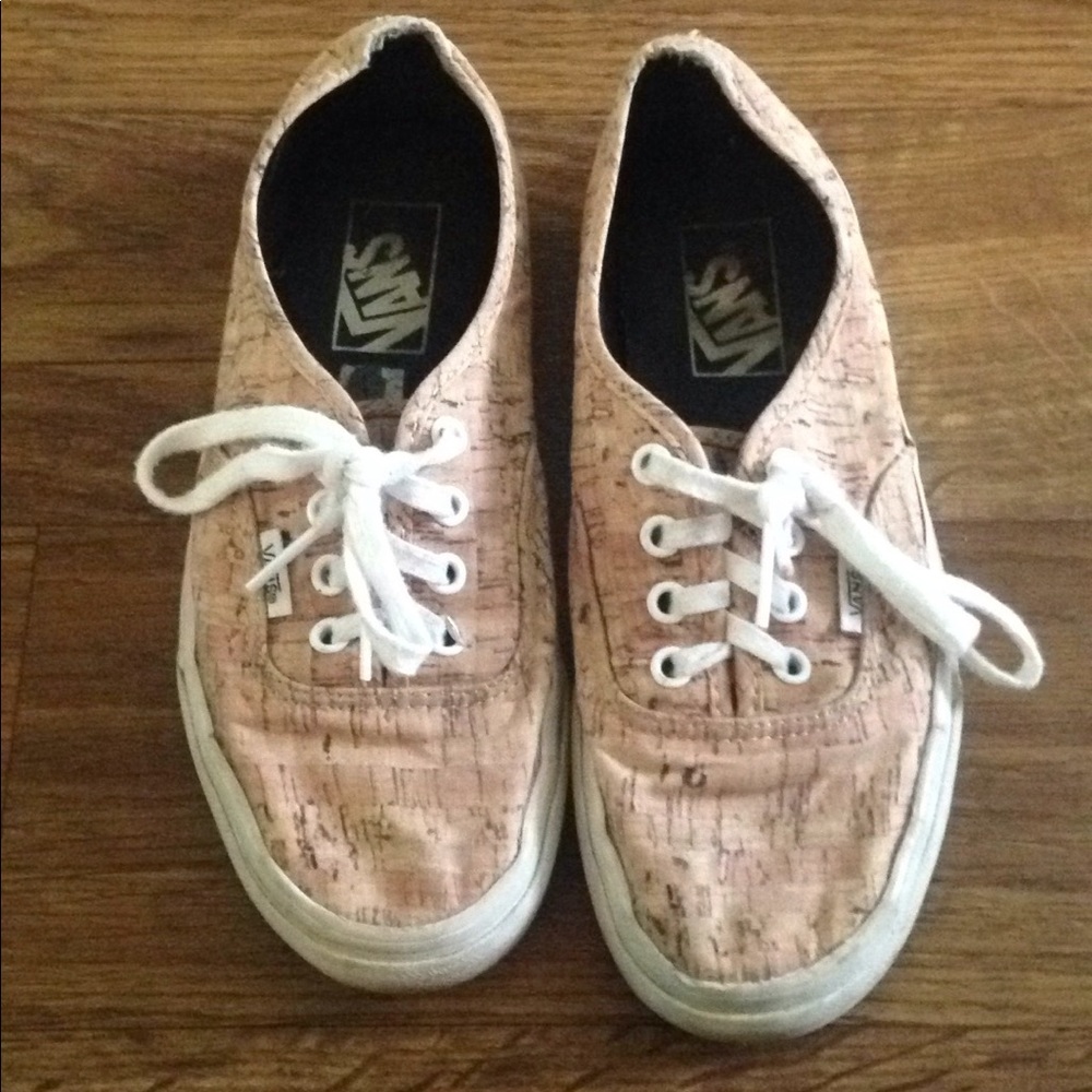 Vans cork pattern sneak shoes 7 women